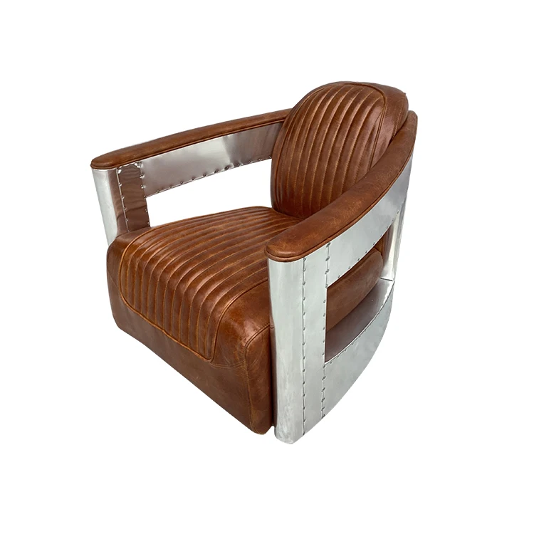 aviation leather club chair