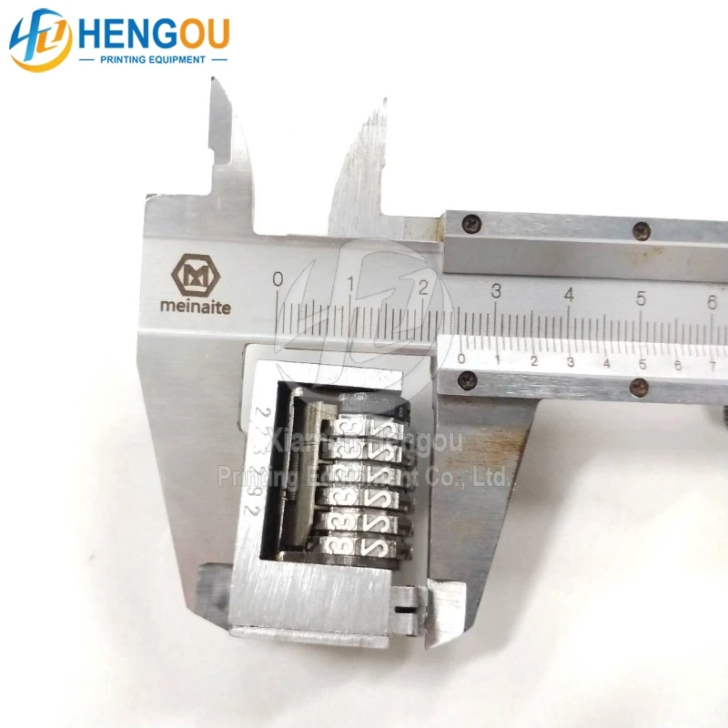 36X25X17MM 6 Digits Numbering Machine Forward for Letterpress Number Coding 4X8 Cicero