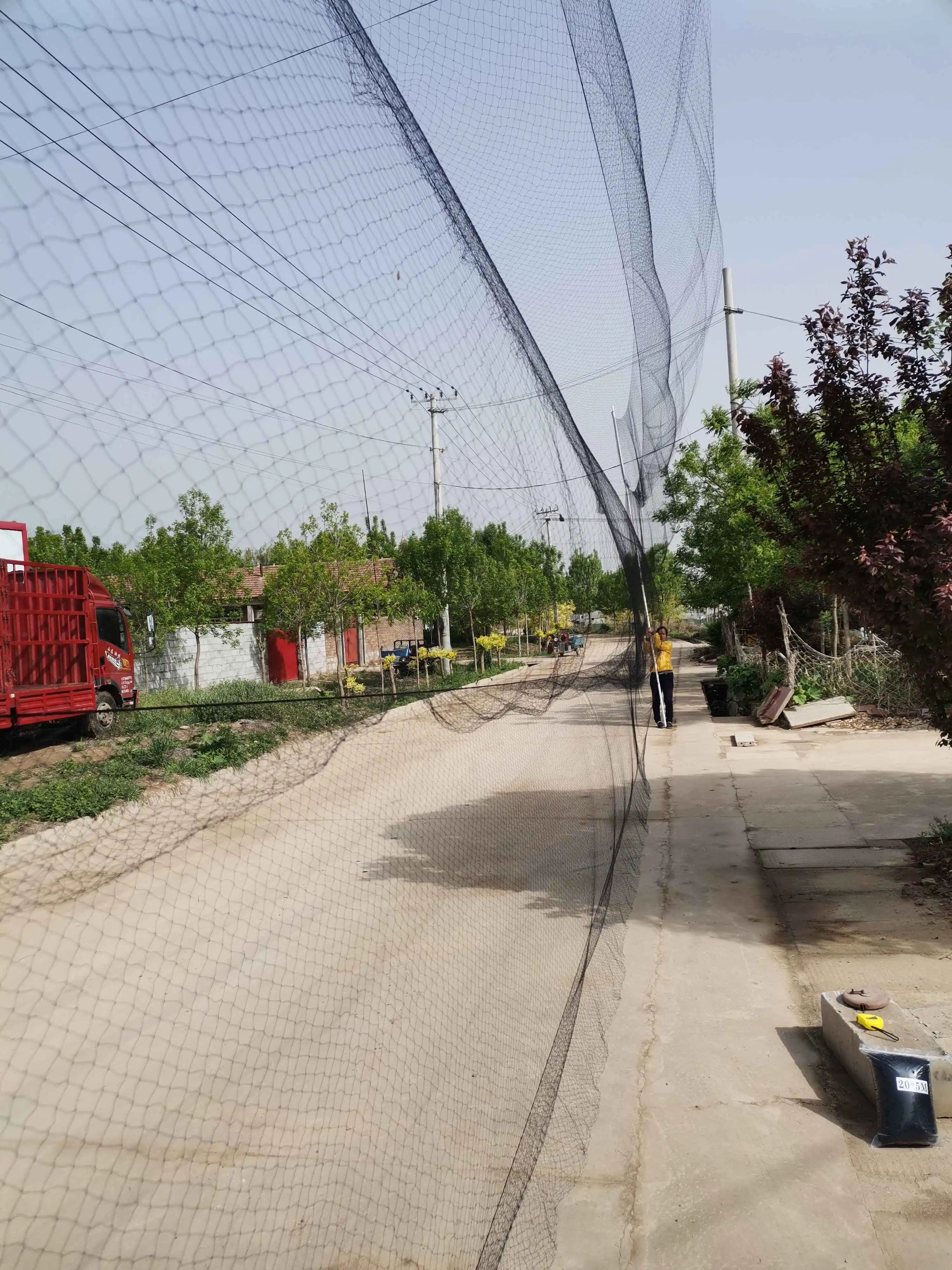 Красная анти-pajaro 15x15 japonesa Многожильная сеть для