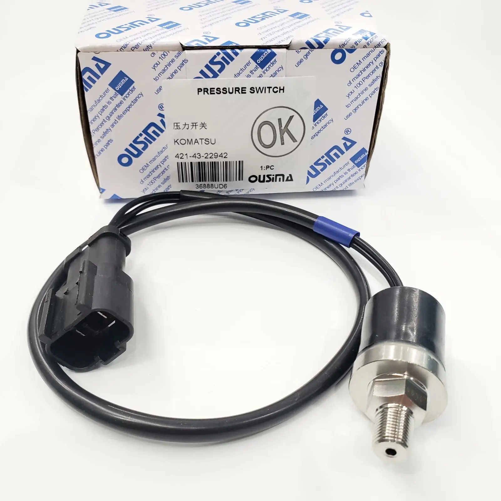 Pressure Sensor 421-43-22942 for Komatsu Wheel Dozers