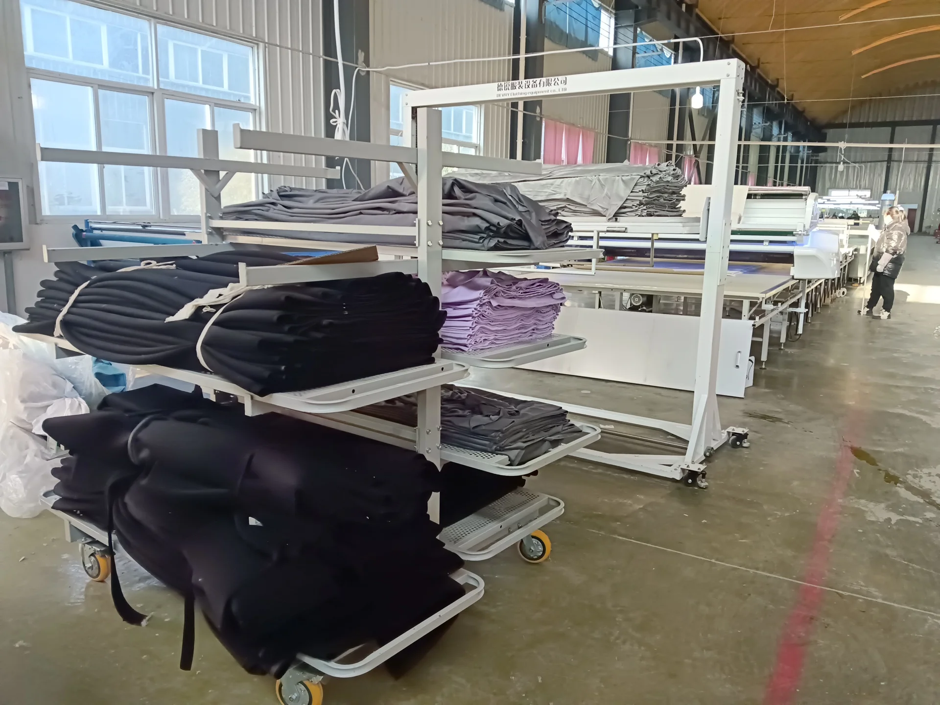 Double Sided Five Layer Iron Sheet Pine Cloth Frame Industrial Trolley ...