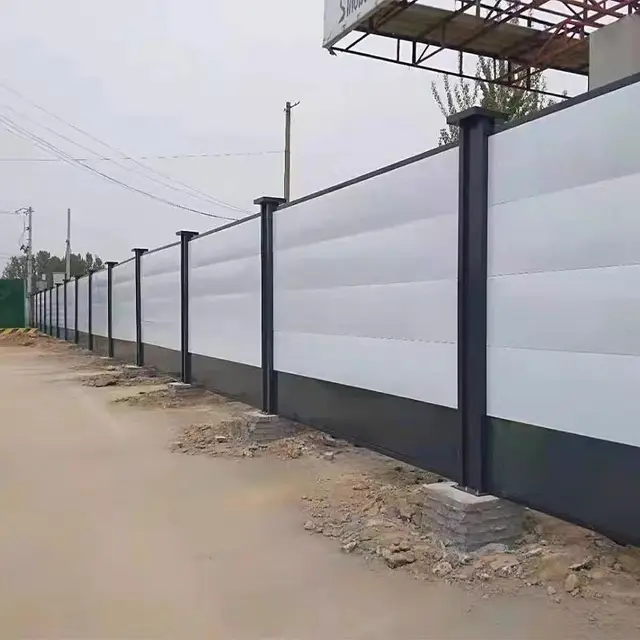 Colorbond Steel Fencing Coated Corrugated Sheet Metal Fence for Noise Barrier and Security for Temporary Construction Sites