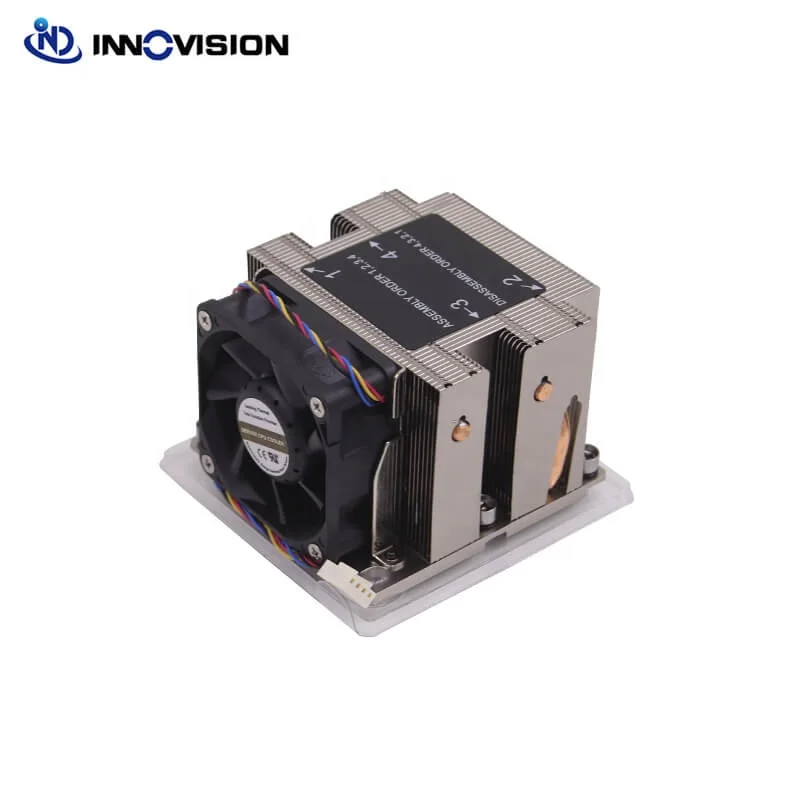 High Performance 2U Heatsink LGA3647 Square Sockets Active CPU Cooler