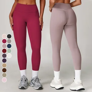 Wholesale Custom Elastic Waist Quick Dry Yoga Leggings Butt Lift High Waisted Skin Friendly Sports Fitness Pants for Women