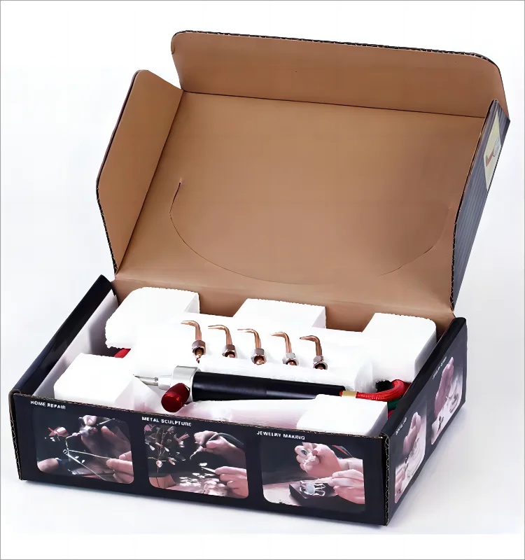 Mini Gas Soldering Gun Kit with 5 Weld Tips Small Torch Welding Kit for Oxygen Cylinders