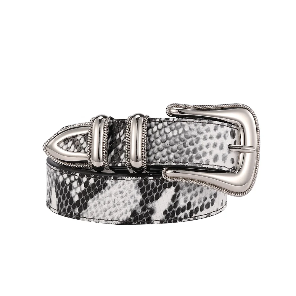 Snakeskin “like” leather belt w/ silver metal “buckle”. Art piece Python Snakeskin Belt Strap | TomTaylorBelts.com – Tom  main image 3