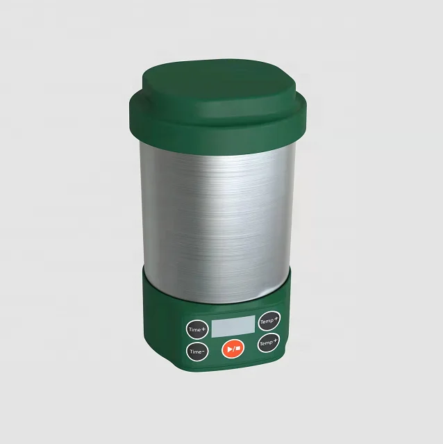Portable Decarboxylator with Decarb Canister and Silicone Lid for Odor Protection Use to Infuse Oils and Herbs