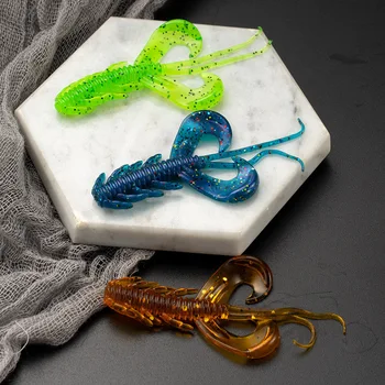 New Design 5cm/1.9g Shrimp Soft Bait Fishing Lure TPR Floating Salted Active Crayfish for Texas Rigs Jig Ned Split Drop Shot – Soft Lure – view 2