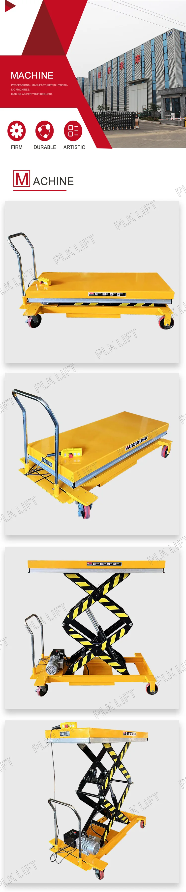 Standard Electric Scissor Lift Table Dollies Manual Movearound