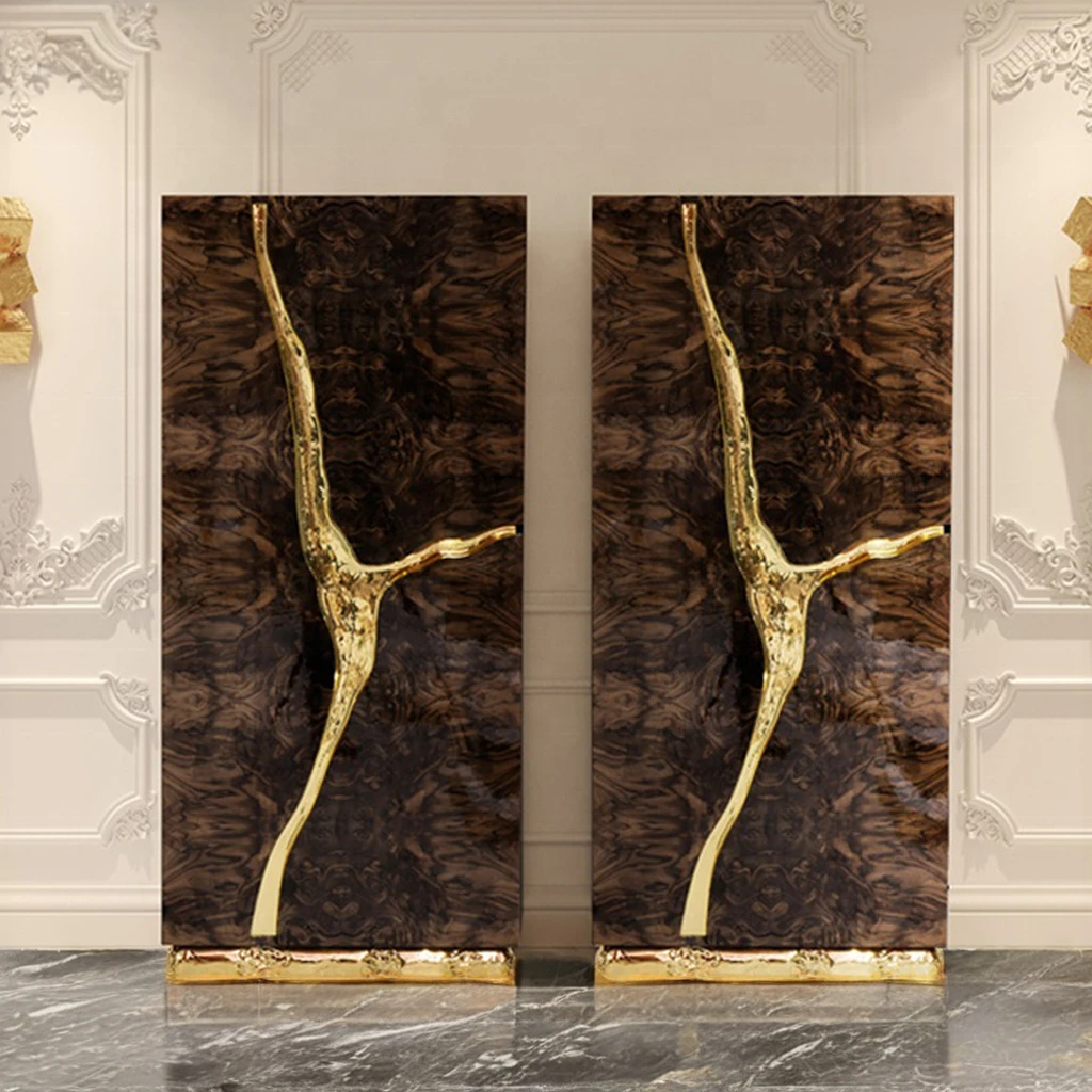 Высококачественная Роскошная домашняя мебель шкаф для гостиной уникальный дизайн деревянный шпон винный барный