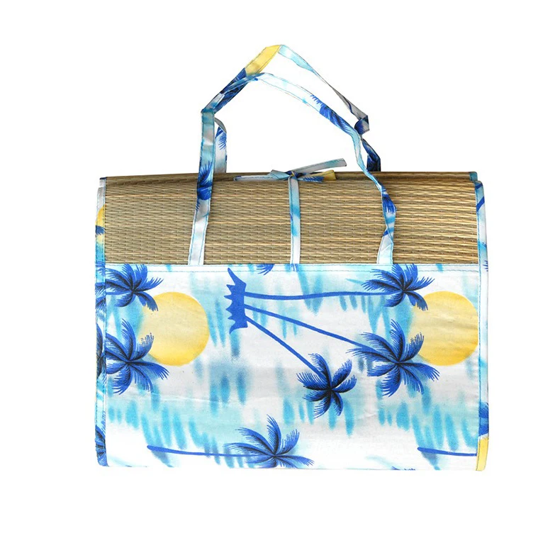 Пользовательский портативный соломенный пляжный коврик Летний