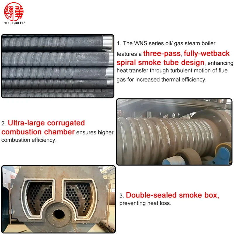 Heat Loss Fire Tube Boiler Efficiency 94% Heating Efficiency