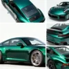 Raso metallizzato verde nerastro lucido