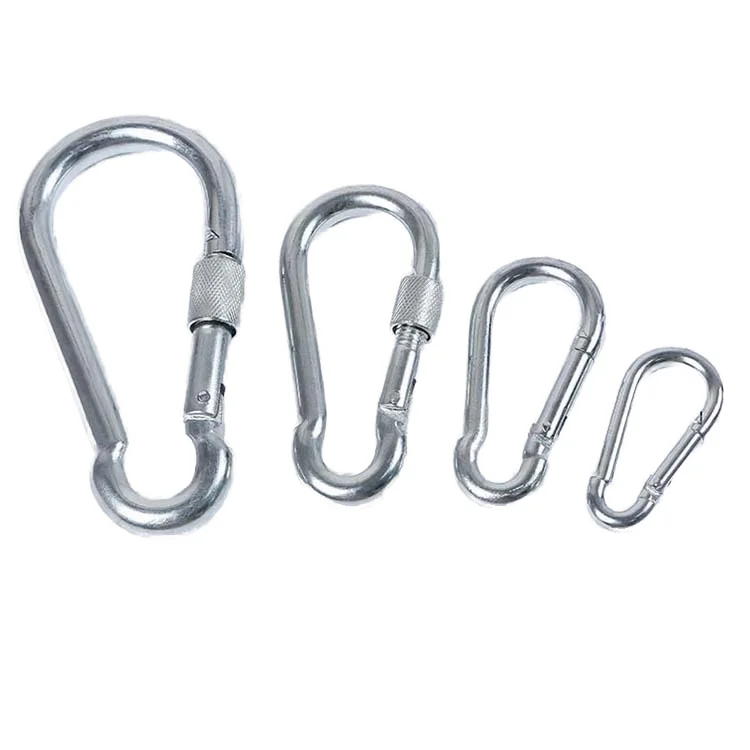 Branded Boards | 50 Pack And 100 Pack | Bulk Heavy Duty Carabiner Snap Clip Hooks |Black, Zinc And Stainless | Contractors, Gyms, Fitness Centers, Business, Industrial (5cm Black 100-Pack