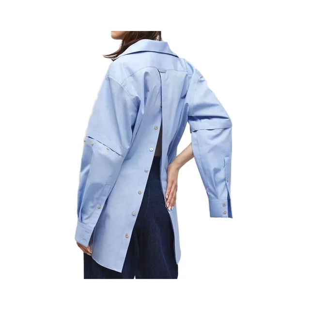 Wholesale Ladies Elegant Long Sleeve Blouses Floral Print Woven Tops for Spring/Summer Casual Pocket Clothing