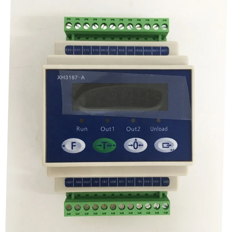 RS232 RS485 Load Cell Amplifier Digital Weight Transmitter Panel Mounting on DIN Rails Analog Output Converter
