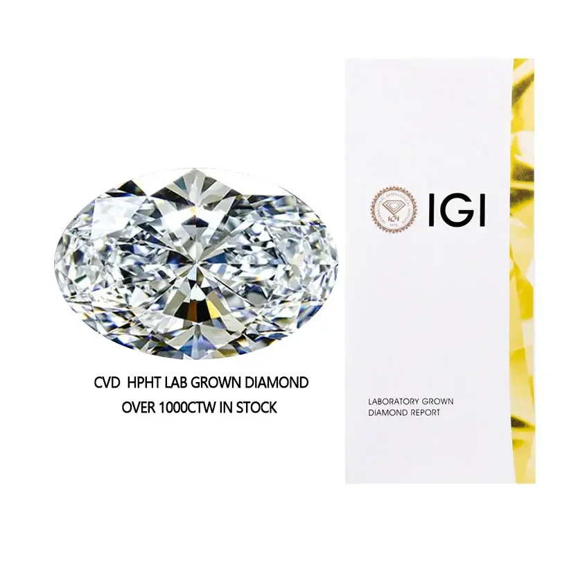 Lab Grown Diamond Igi Gia Certificate 1ct 2ct 3ct Vvs Synthetic Hpht ...