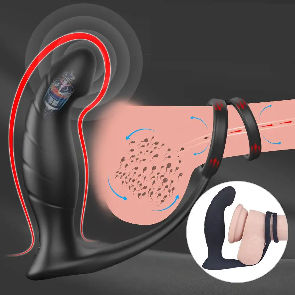 S-hande Fernbedienung Prostata-Massagegerät Doppel-Penisring Anales  Spielzeug IPX7 Prostata-Sexspielzeug für Frauen