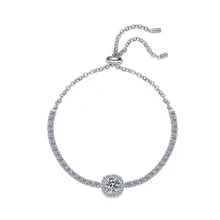 Husky star Gift women Fine Jewelry fashion selling Diamond S925 sterling silver jewelry VVS1 Moissanite Ladies Women bracelet