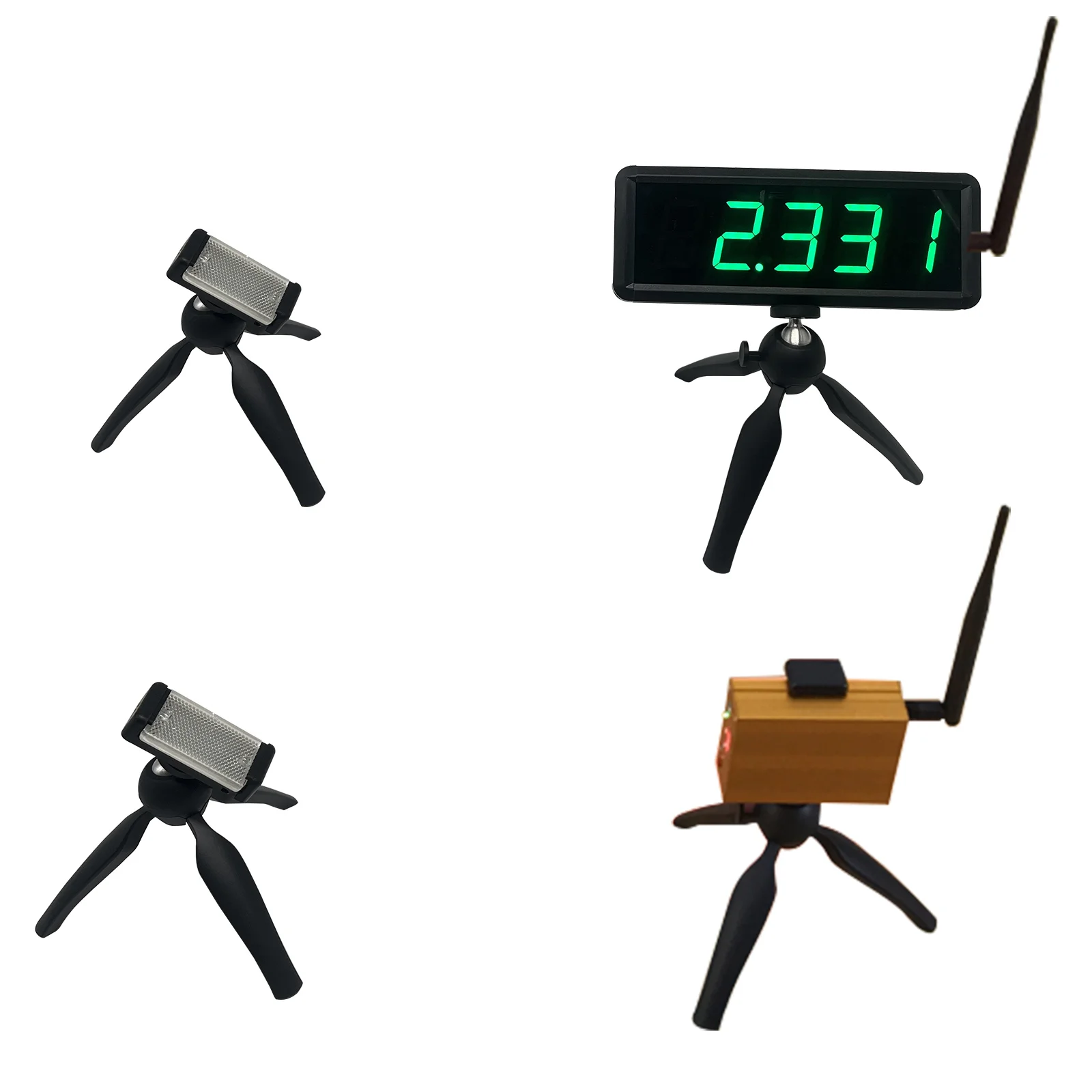 Professional LED Race Timing Clock Running Speed Test Stopwatch Countdown/up Digital Wireless Laser Timer with Portable Suitcase