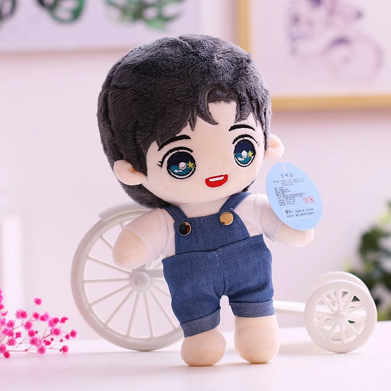 Manufacturer Customized Cartoon Stylized Star Plush Toy Couple Doll Q  Version Doll Dress Doll 20cm Baby Clothes