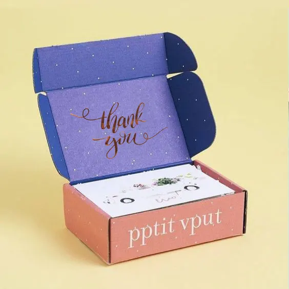 Custom Logo Printing Corrugated Gift Packing Mailing Boxes Black Pink Cardboard Recycled Small Brown Kraft Shipping Paper Boxes