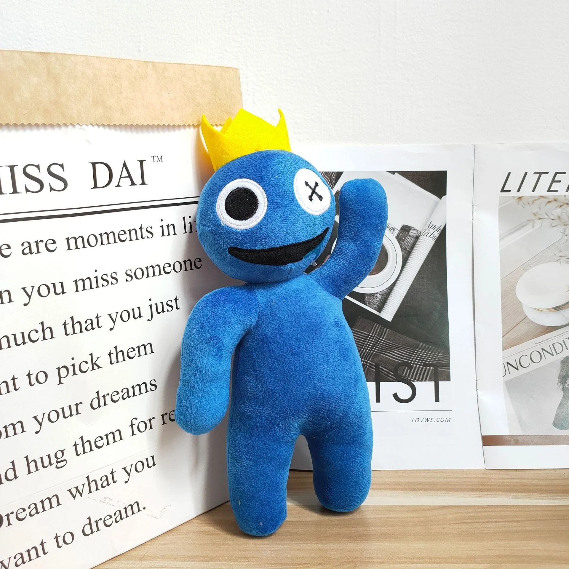 60 cm surdimensionné arc-en-ciel amis jouets en peluche monstre bleu doux  en peluche poupée pour les enfants Fans – acheter aux petits prix dans la
