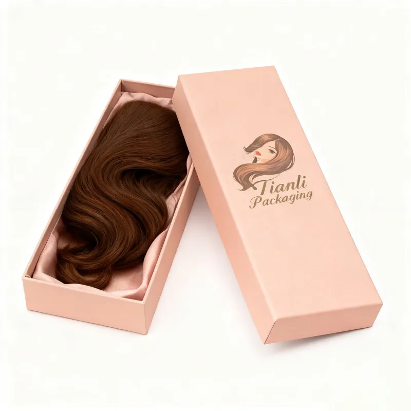 product wholesale digital printing foldable gift box wig extension packaging boxes with ribbon lid and base box for wig-4