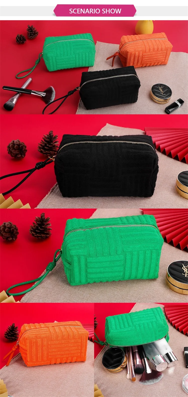 Eco Friendly Colorful Custom Travel Large Beauty Jacquard Pattern Terry