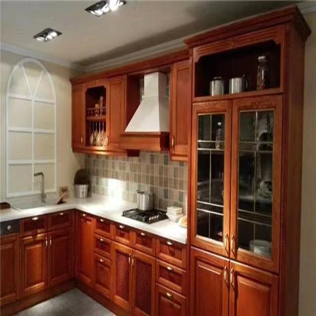 North America Standard Custom Make Kitchen Pantry Solid Wood Kitchen Cabinet