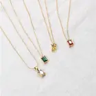 14k Gold Diamond Pendant Wholesale Stainless Steel Waterproof 14k Gold Plating Woman Jewellery Diamond Cubic Zircon Pendant Necklace