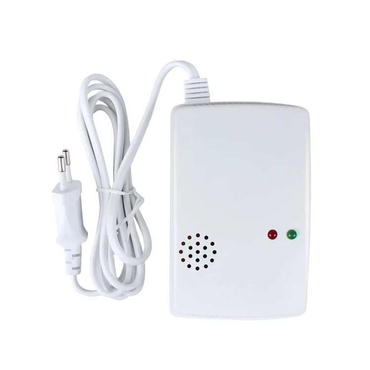 Gas Leak Detector Combustible Propane Butane Methane Natural Gas Safety Alarm Sensor Warning EU Plug