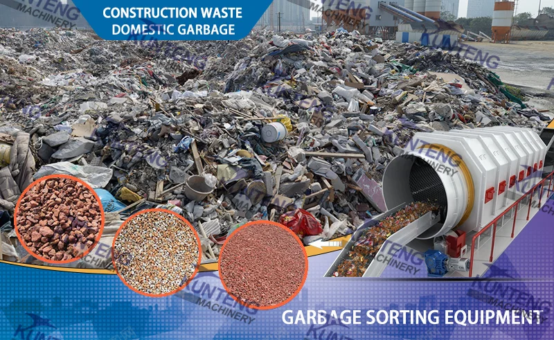 200 Tons/day Waste Treatment Machinery Garbage Recycling Plant