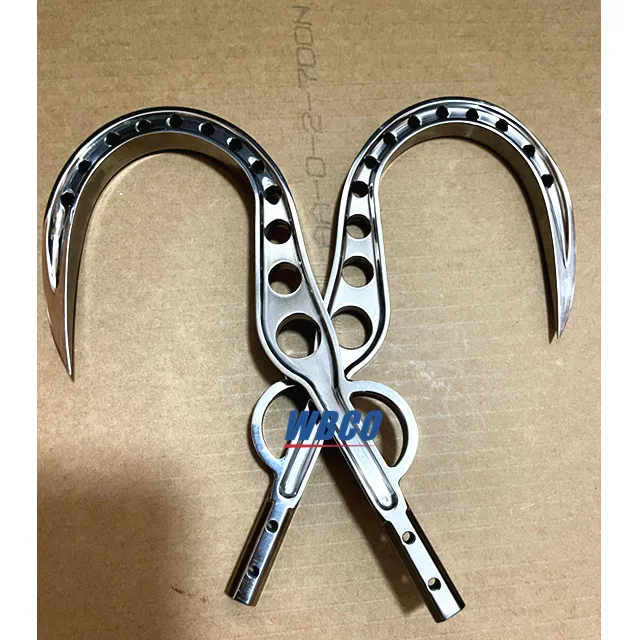 Titanium Gaff Hooks for Deep Sea Saltwater Fish Titanium Gaff Head with Handle Materials Is Carbon Fibre