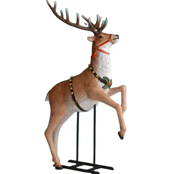 Outdoor Life Size Resin Christmas Reindeer Statues - Buy Resin ...