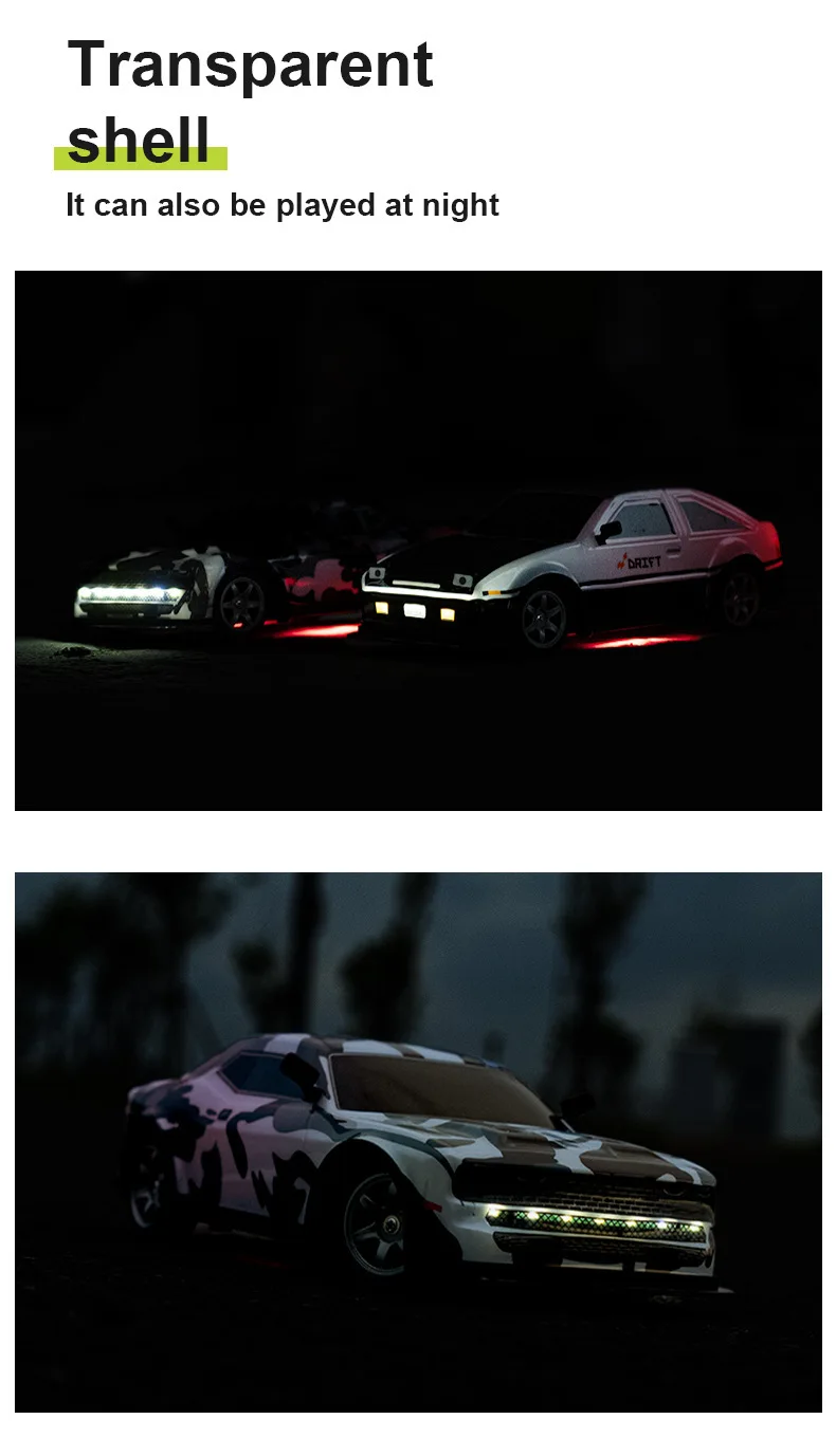 HOSHI Ae86 1:16 RC Car 2.4G High-speed Drift Car With Led Lights S921 S922 S923 S924 4WD Remote Control Vehicle for Kids Gifts