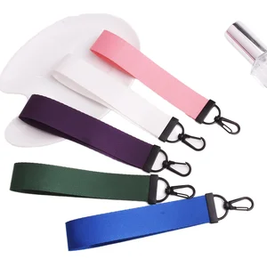 Custom logo Printing Solid Creative Keychains Personalized Backpack Charms Accessory Promotion Gift Ribbons Keyring