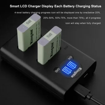 KingMa-NB-13L Battery LCD Dual USB Charger for Canon G7X2 G7X3 G5X G9X G9X2 SX720 SX620 SX730 HS G1X3 G1 Mark II NB13L Battery product image