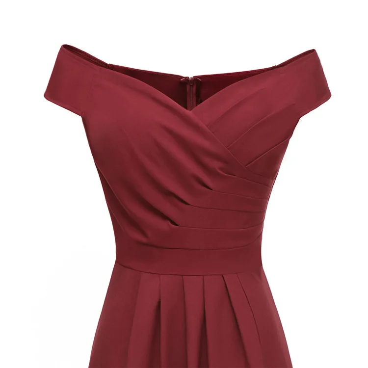S1247F 2025 New Off-shoulder Satin Slit Slim Sexy Elegant Party Evening  Dress