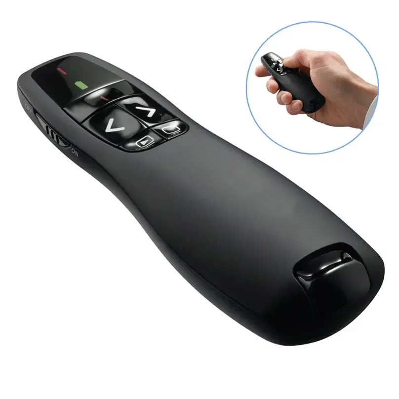 2.4Ghz RF USB Wireless Red Laser Pointer Pen PPT Remote Control Mouse Plug Play Business Teaching for Meetings