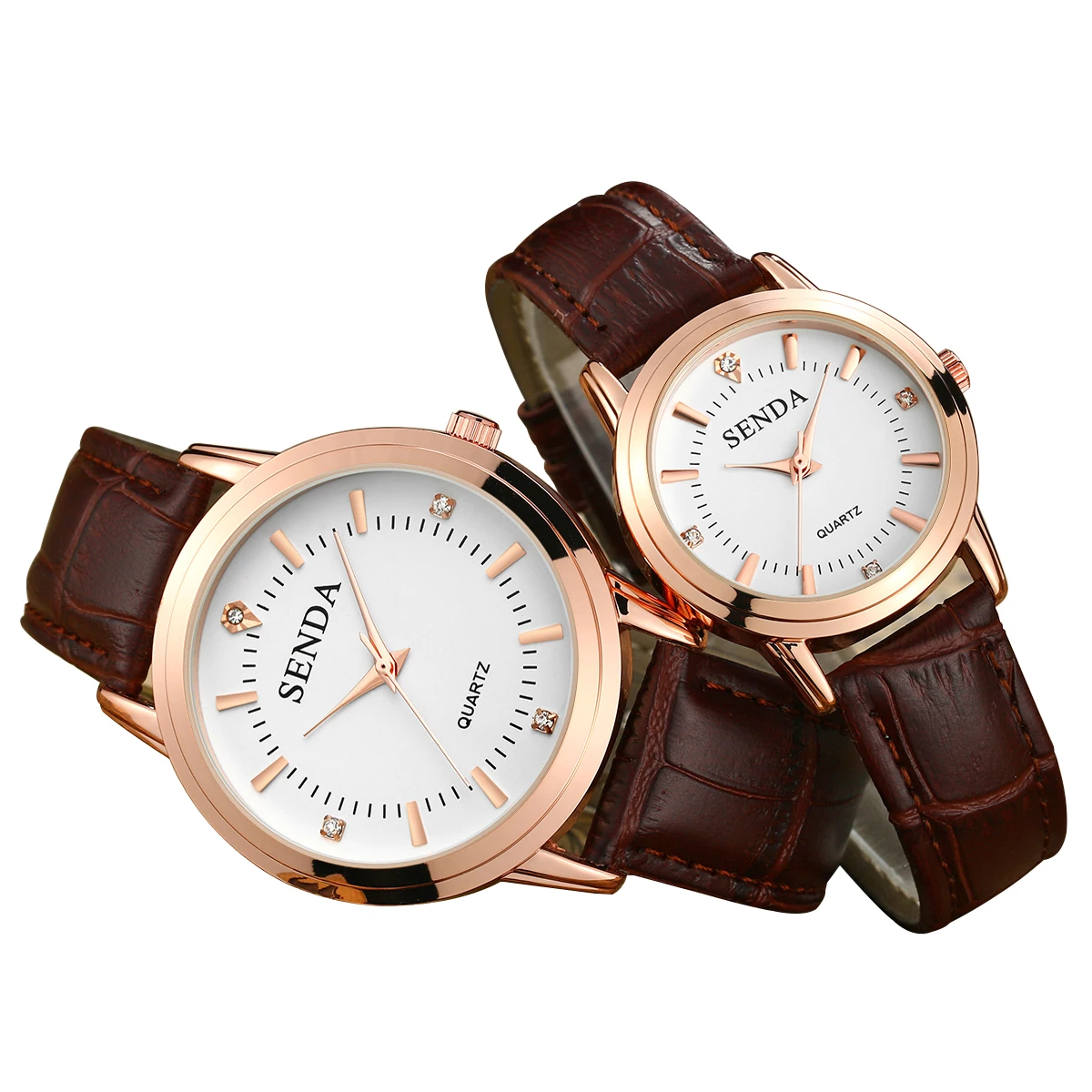 Fashion Couple Leather Wrist Watch Customize Logo Quartz
