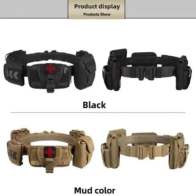 Outdoor Wear-resistant Nylon Detachable Adjustable Multi-Function Set Nylon Waist Seal for Men and Women Tactical Belt