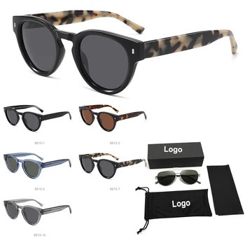 Factory Wholesale Designer OEM TR90 Frame Acetate Temple Polarized UV400 Shades Luxury Sunglasses 2024