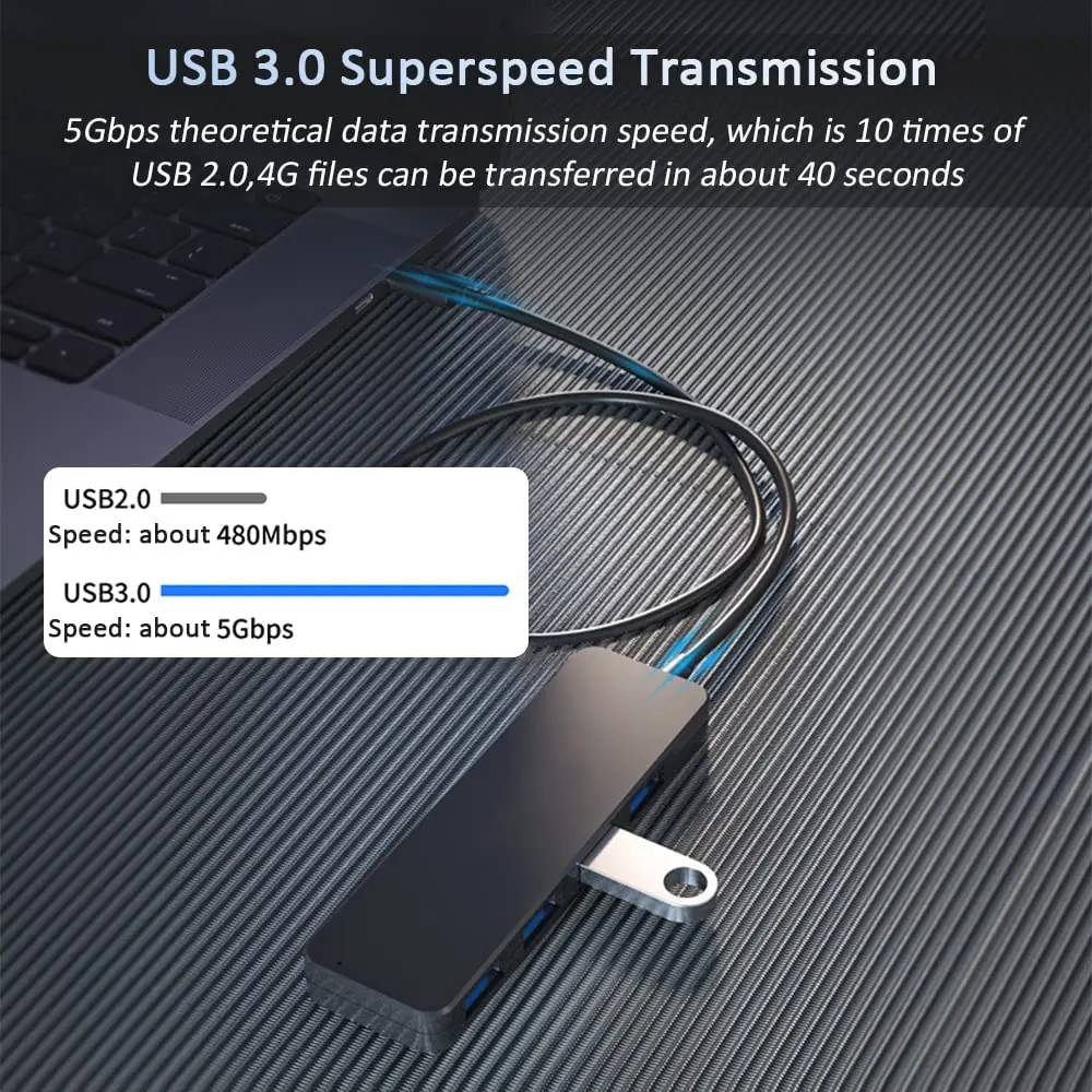 Черный 4-портовый USB 3 0 концентратор разветвитель расширитель для Xbox ноутбука флэш-накопителя HDD консоли принтера камеры клавиатуры