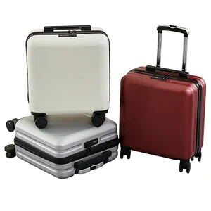custom logo Drop Shipping 20 Inch Business Travel Suitcase PC Neoprene Super Lightweight Durable Boarding Approved Lock 18 Inch Airplane