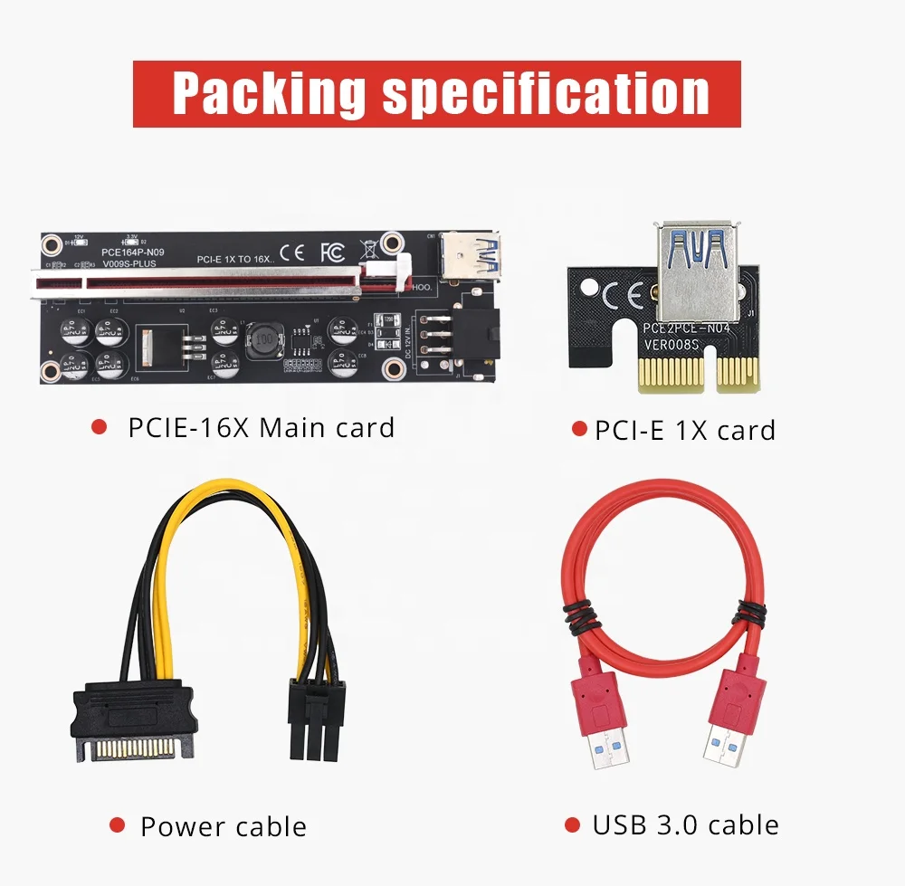 VER009S Plus PCI-E PCI Express 1X~16X 6個 Amazon.co.jp: VER009S PCI-E ライザーカード PCIe 1x から 16x