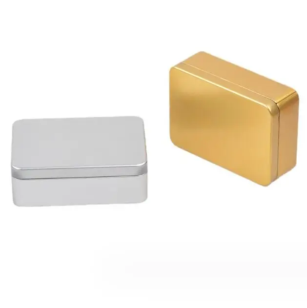 Custom Rectangular Coffee Tea Candy Spice Bean Packaging Tin Box Food Storage Safe Tin Can Metal Tinplate for Sale