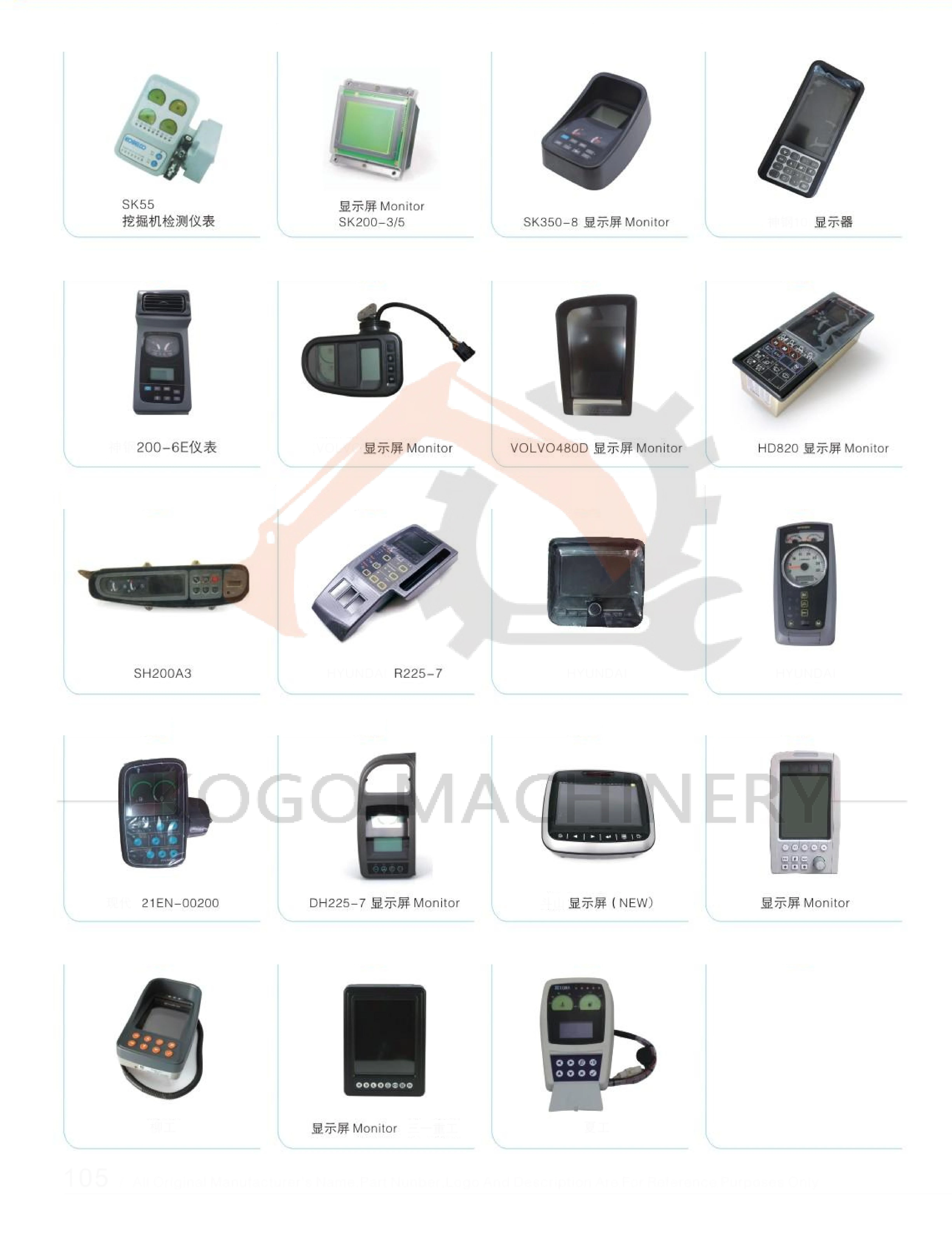 New Komatsu Monitor Display Panel PC220-7 PC200-7 PC300-7 for Excavator with 6 Months Warranty
