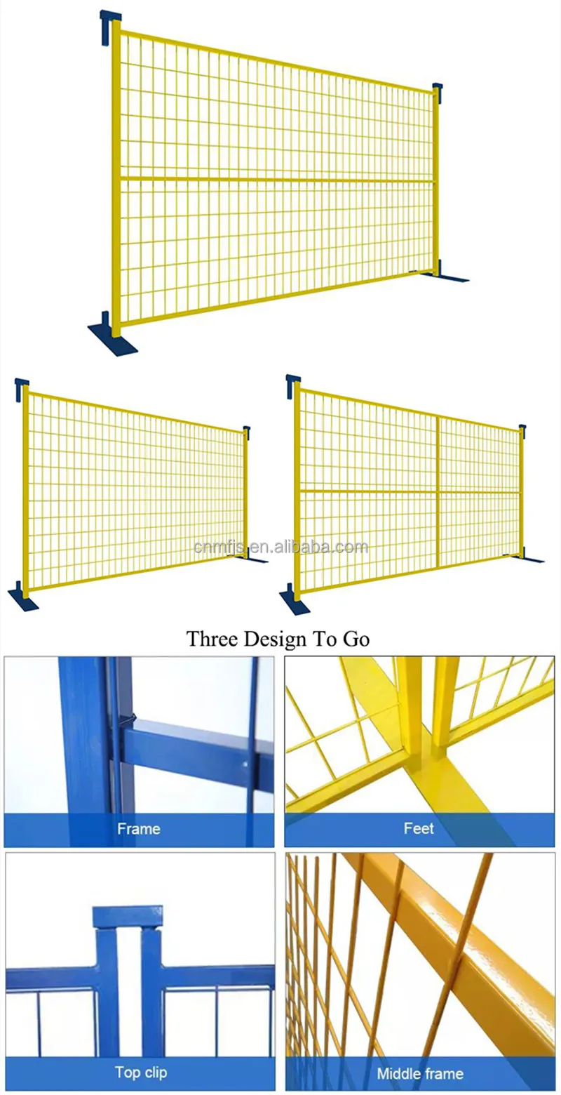 Canada temporary fence 6x9.5ft outdoor metal fences steel security fencing manufacture