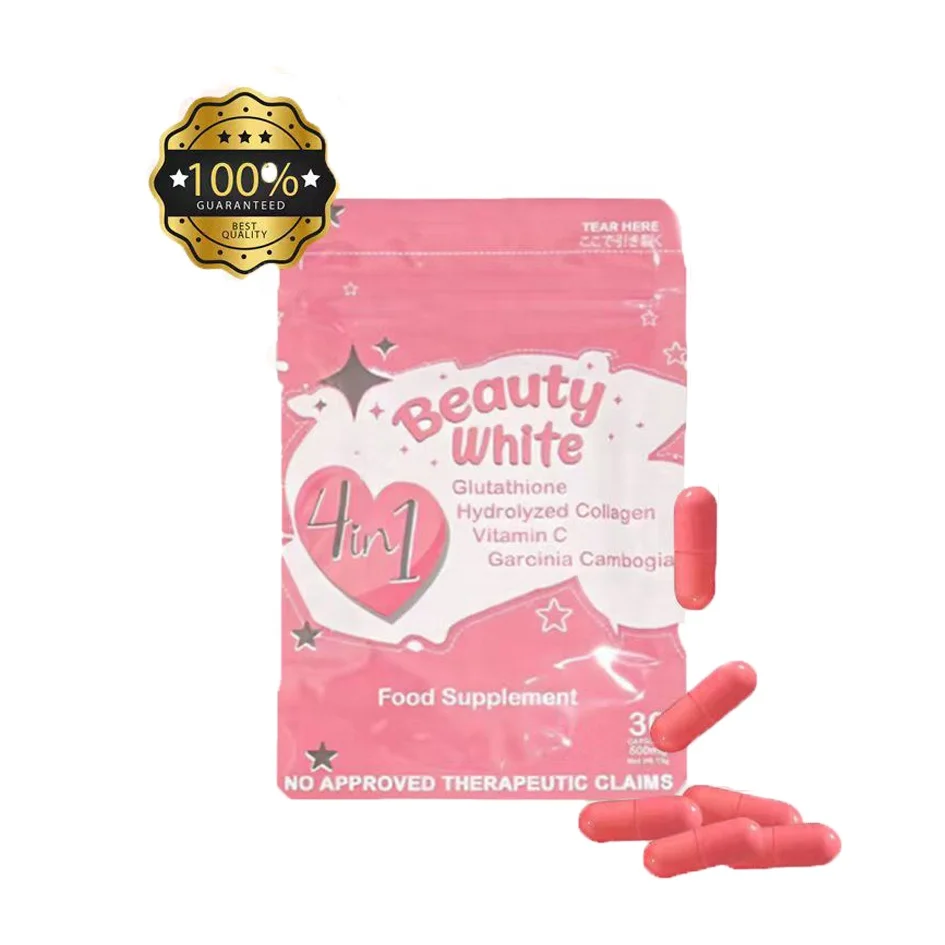 beauty white glutathione Hot Selling Capsules Skin Whitening Capsules 4 In 1 Beauty White Capsules For Women Medicamentos Bacteriostatic Water (Pfizer) 30ml Size:30-Day Supply